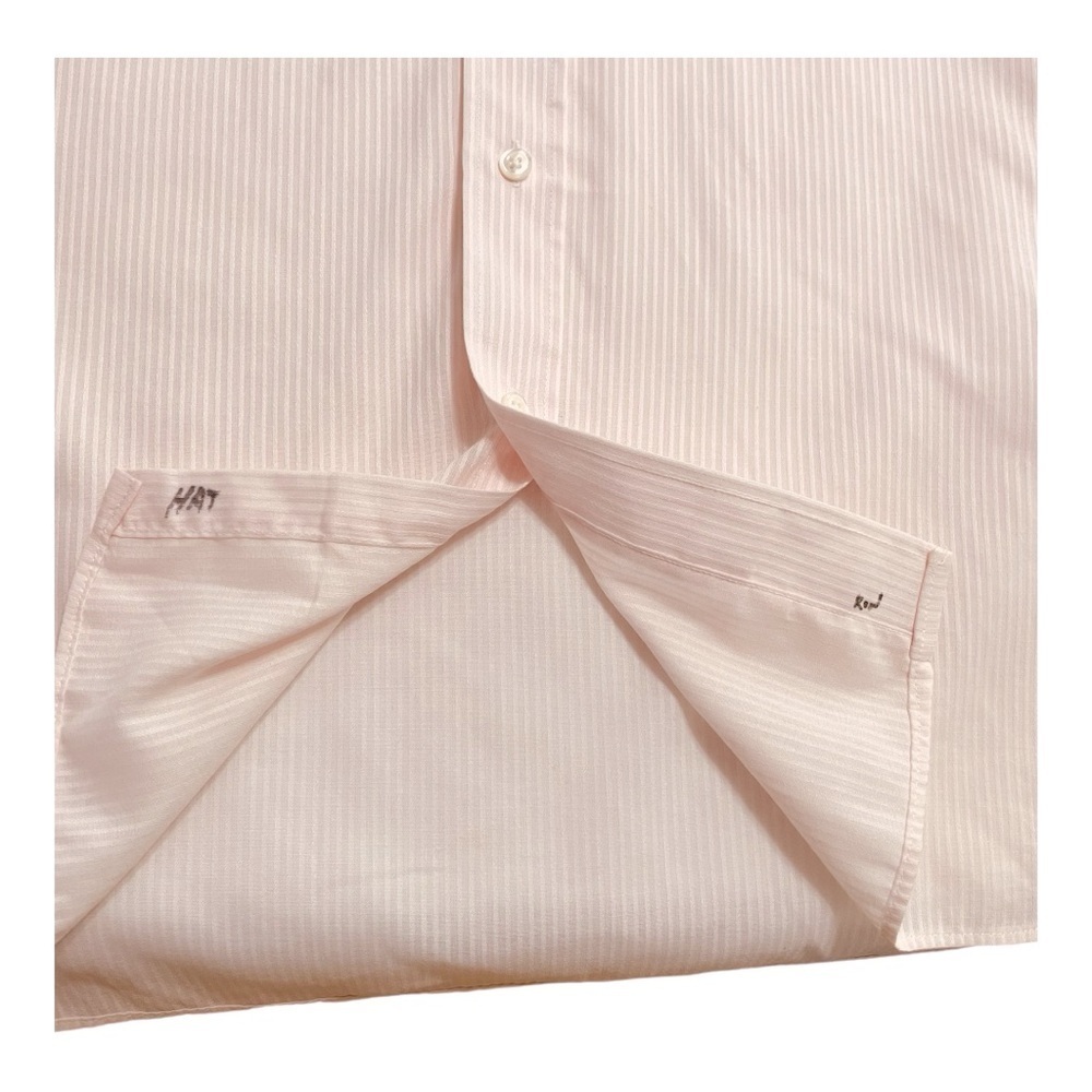 Christian Dior Pink Striped Dress Shirt Men’s 14.5 32/33 Long Sleeve Vintage USA - Picture 7 of 16